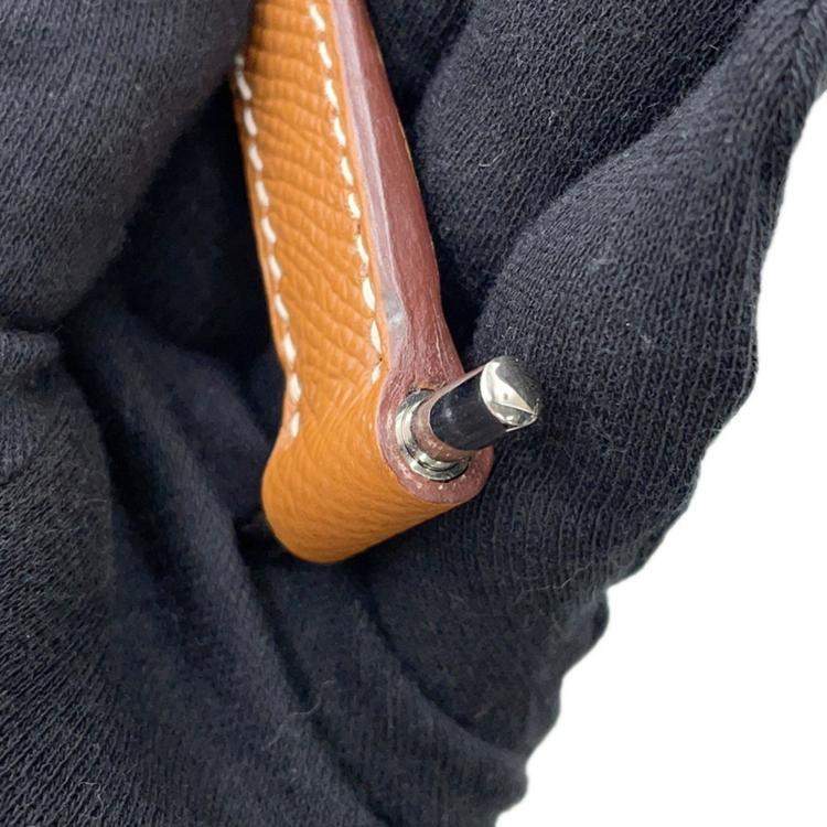 Pre Owned Hermes Musardine Shoulder Bag Gold Epson Bucket Bag