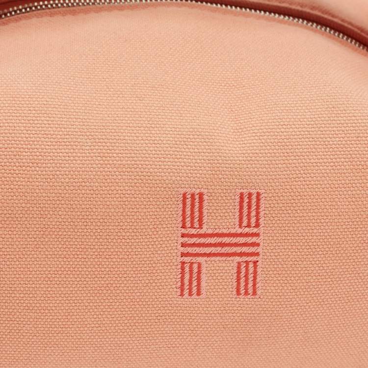 Pre Owned Hermes Bride-a-Brac Small Goyave Toile H Canvas Case