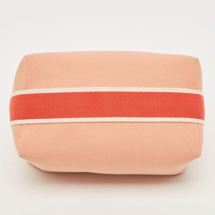 Pre Owned Hermes Bride-a-Brac Small Goyave Toile H Canvas Case