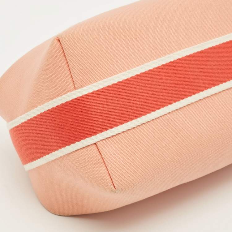 Pre Owned Hermes Bride-a-Brac Small Goyave Toile H Canvas Case