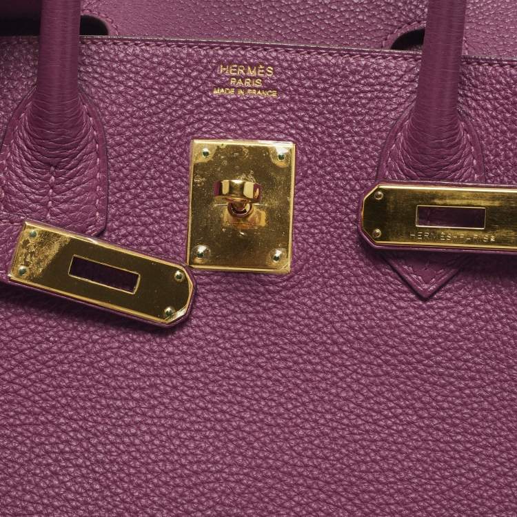Pre Owned حقيبة هيرمس بيركين 30 جلد توغو انيمور إكسسوار مطلي ذهبي