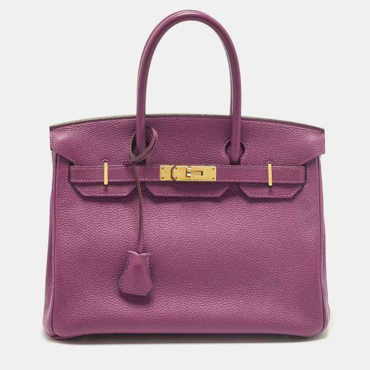 Pre Owned حقيبة هيرمس بيركين 30 جلد توغو انيمور إكسسوار مطلي ذهبي