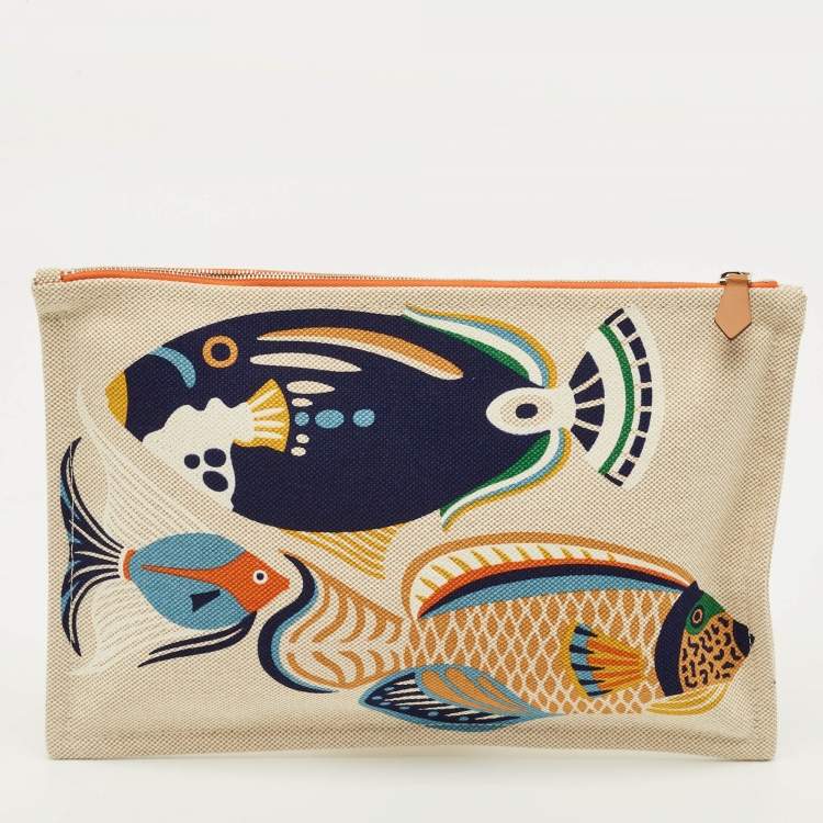 Pre Owned Hermes Corail Canvas Traffic Jam Case