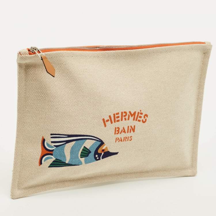 Pre Owned Hermes Corail Canvas Traffic Jam Case