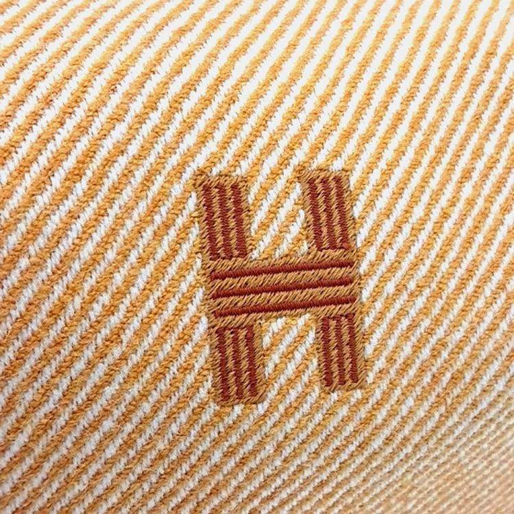 Pre Owned Hermes Orange Fabric Bride-a-Brac Case GM