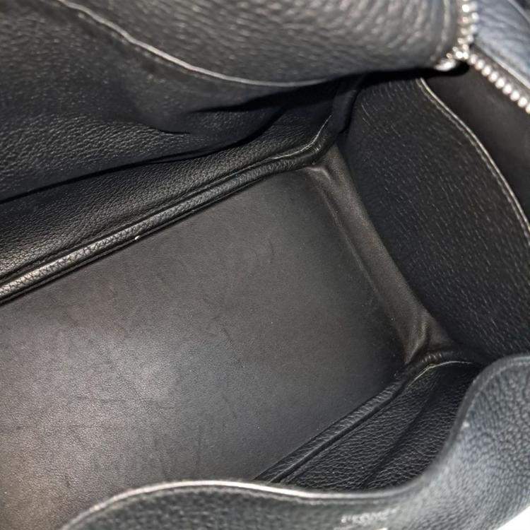Pre Owned Hermes Black Leather Lindy 30