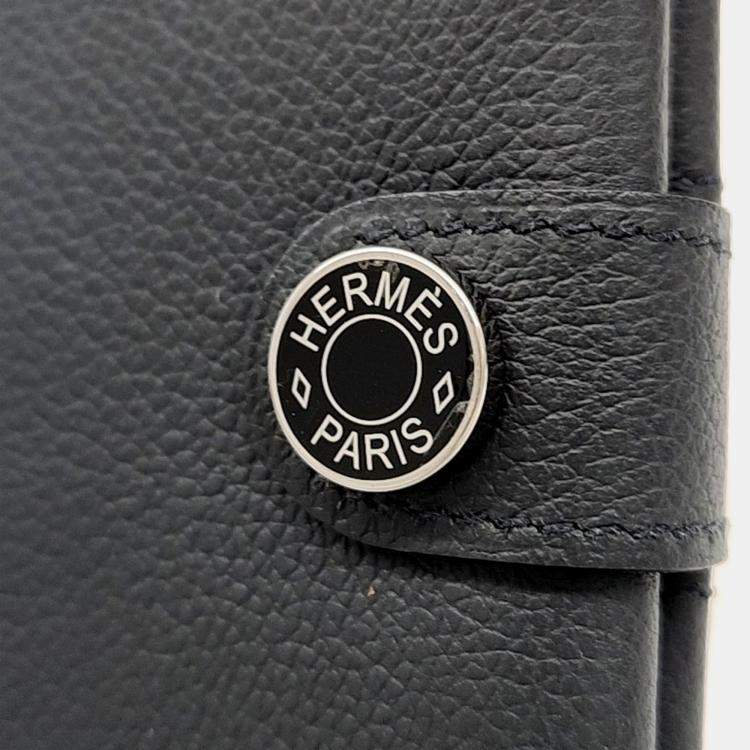 Pre Owned Hermes Black Leather R.M.S. Card Wallet