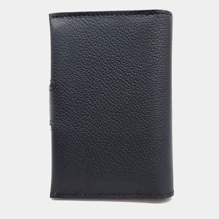 Pre Owned Hermes Black Leather R.M.S. Card Wallet