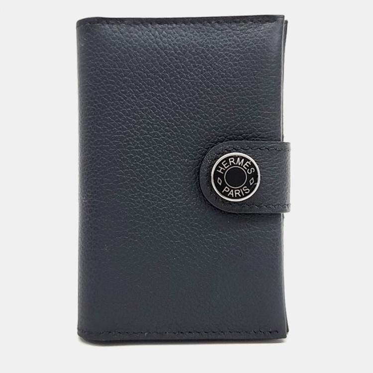 Pre Owned Hermes Black Leather R.M.S. Card Wallet