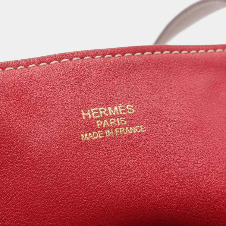 Pre Owned Hermes Double Sense 28 Bordeaux Sikkim Leather Tote Bag