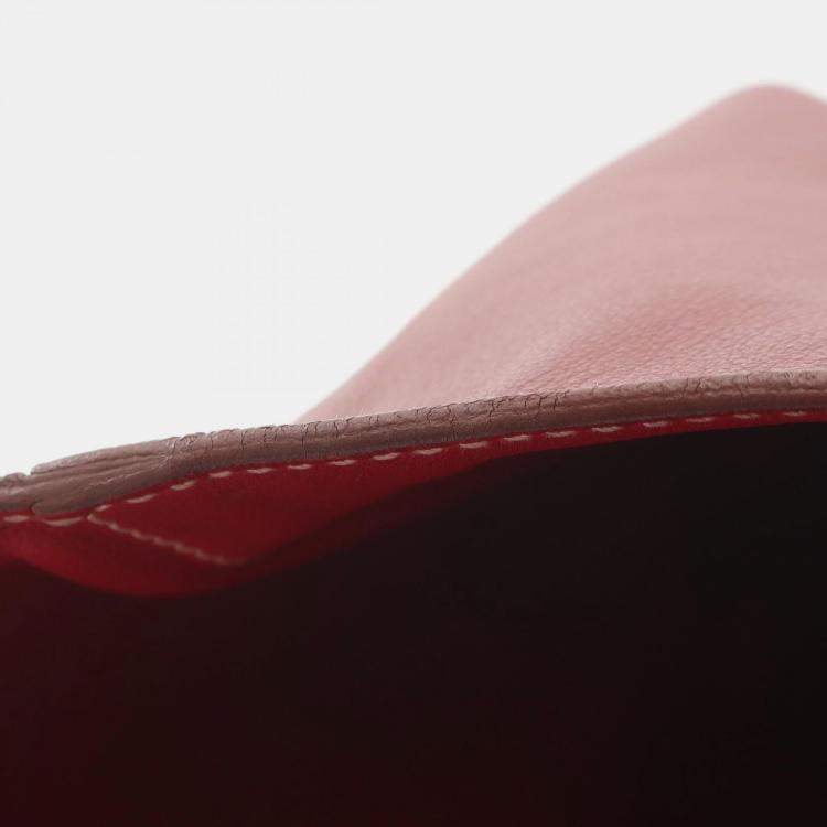 Pre Owned Hermes Double Sense 28 Bordeaux Sikkim Leather Tote Bag