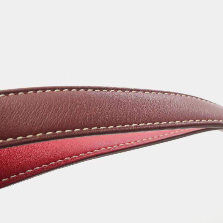Pre Owned Hermes Double Sense 28 Bordeaux Sikkim Leather Tote Bag