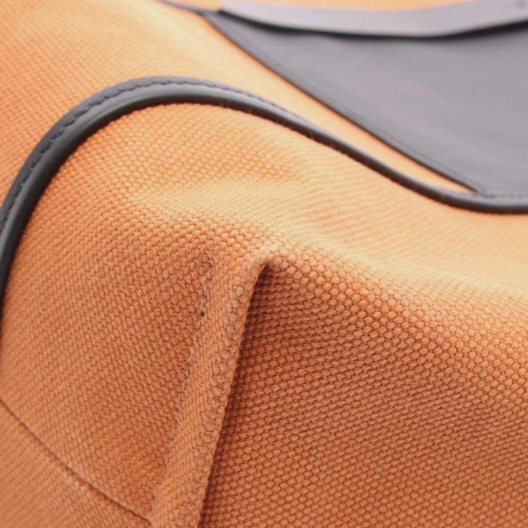 Pre Owned Hermes Etriviere Pocket 27 Toile Canvas and Leather Tote Bag