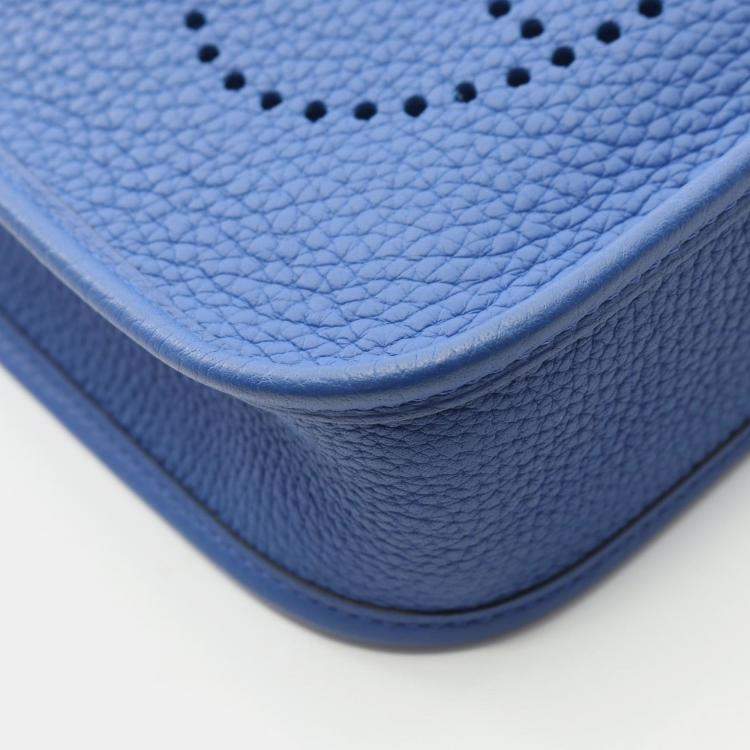Pre Owned Hermes Evelyne 16 Blue Taurillon Clemence Leather Shoulder Bag