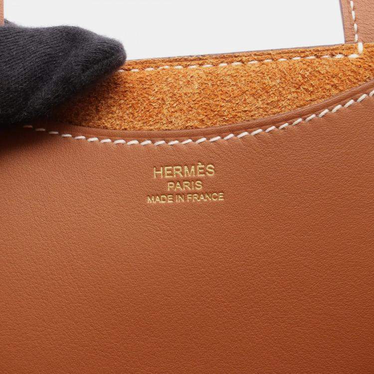 Pre Owned Hermes In The Loop 18 Gold Taurillon Clemence Leather Handbag