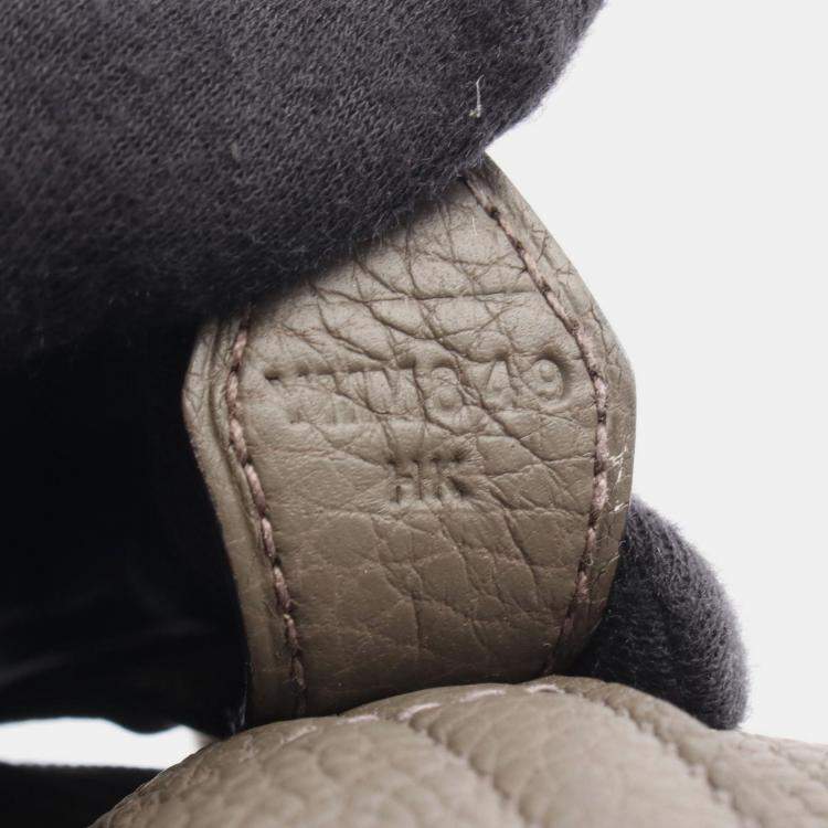 Pre Owned Hermes Bolide Etain Taurillon Clemence Leather Shoulder Bag