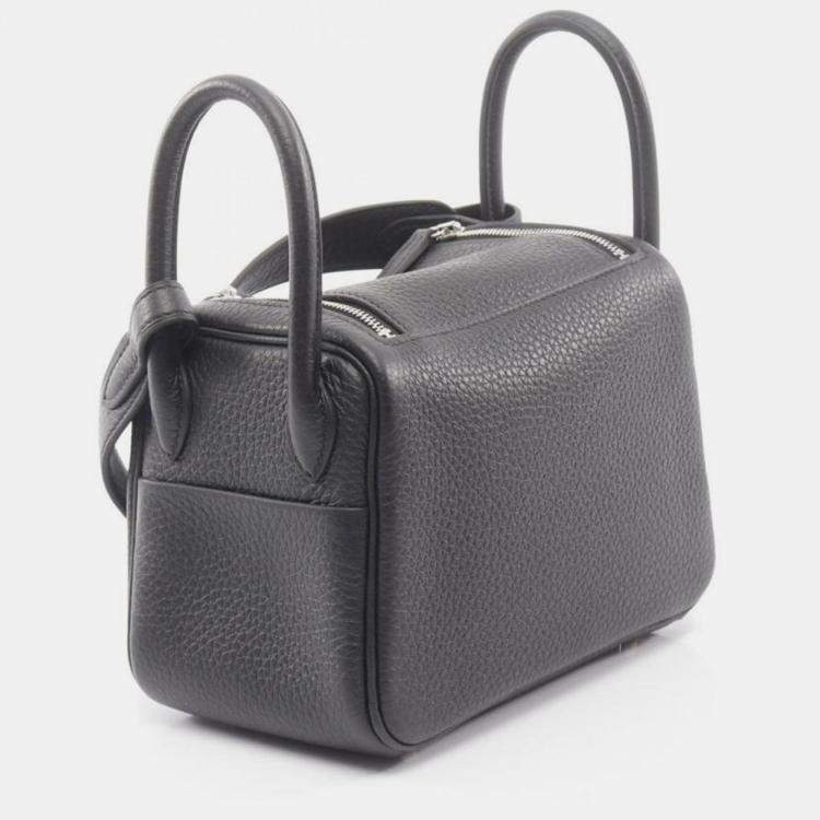 Pre Owned Hermes Lindy Mini Taurillon Clemence Leather Shoulder Bag