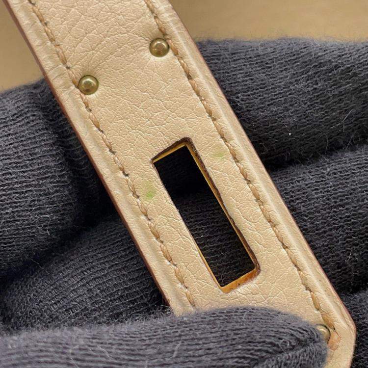 Pre Owned Hermes Kelly Retourne Parchement Togo Leather Size 35