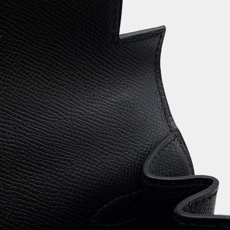 Pre Owned Hermes Kelly Sellier Black Epsom Size 28