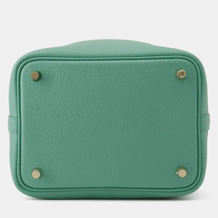 Pre Owned Hermes Picotin Lock Vert Jade Taurillon Maurice PM