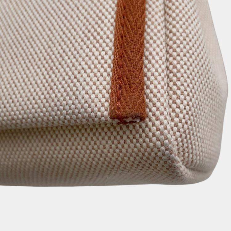 Pre Owned Hermes Herbag Zip Fove Toile H Vache Hunter Leather Size Mini