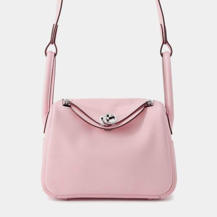 مملوكة مسبقًا Hermes Lindy Rose Sakura Swift Leather Size Mini