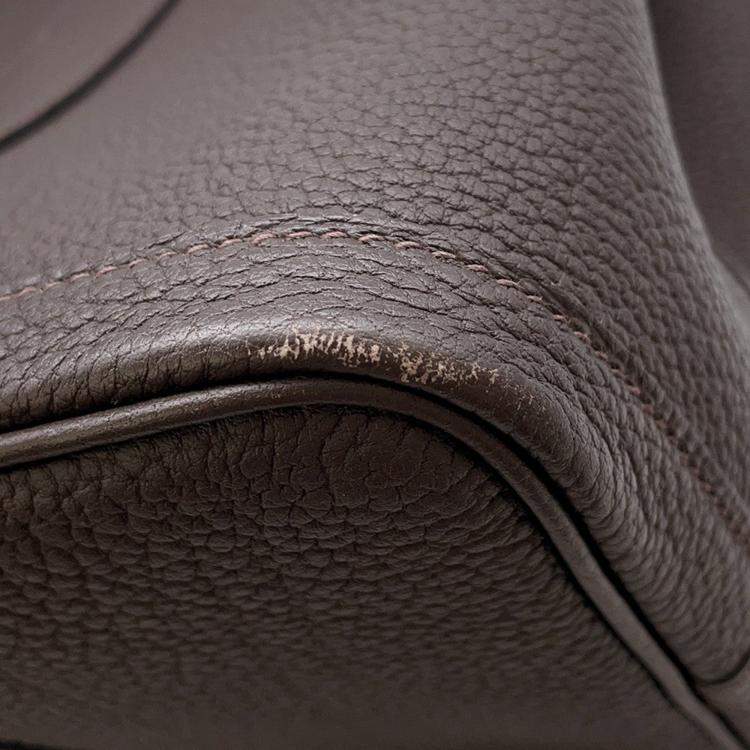 Pre Owned Hermes Garden Party Ebene Negonda Leather PM