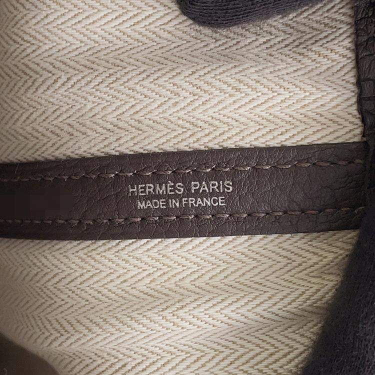 Pre Owned Hermes Garden Party Ebene Negonda Leather PM
