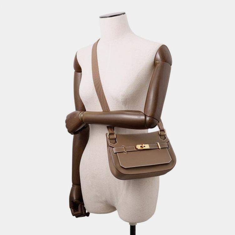 Pre Owned Hermes Jypsiere Etoupe Evercolor Size Mini