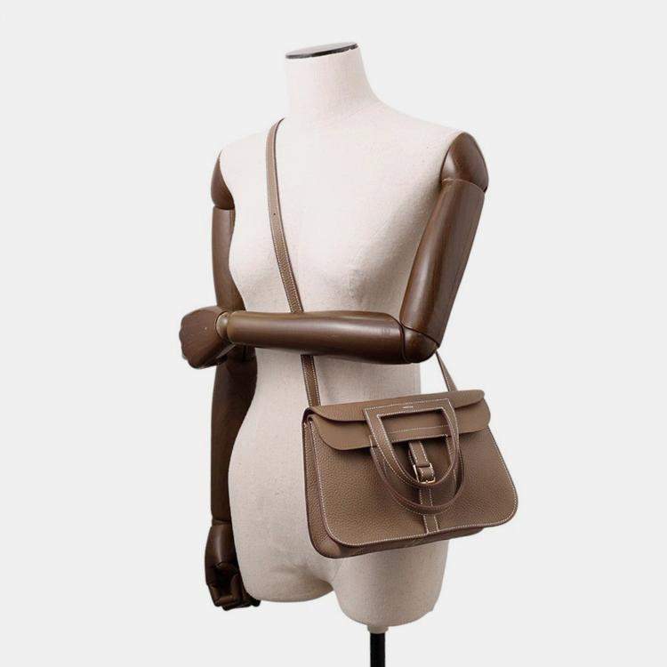 Pre Owned Hermes Halzan Etup Taurillon Clemence Size 25