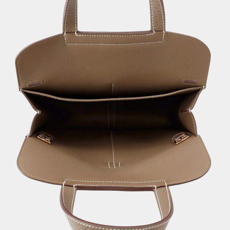 Pre Owned Hermes Halzan Etup Taurillon Clemence Size 25