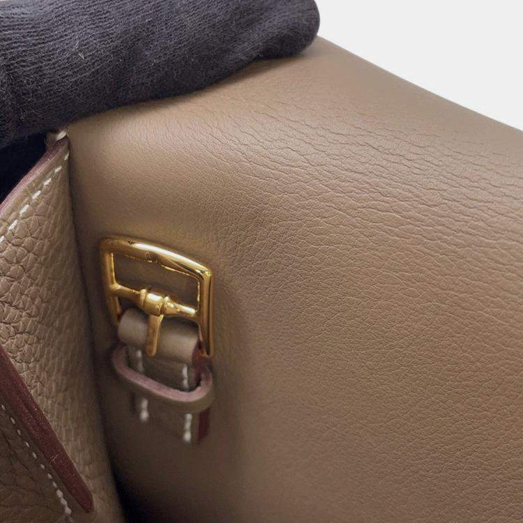 Pre Owned Hermes Halzan Etup Taurillon Clemence Size 25