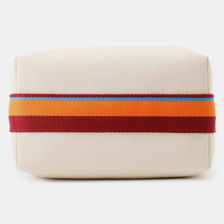 Pre Owned Hermes Bride A Black H Pavilion Natural/Multicolor Canvas PM