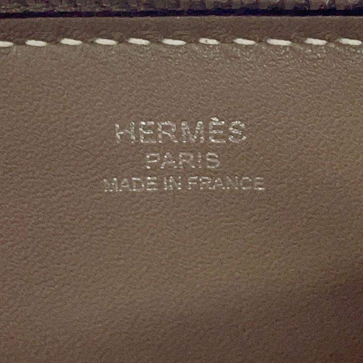 Pre Owned Hermes Cadena Bag Etoupe Tadelakt Leather
