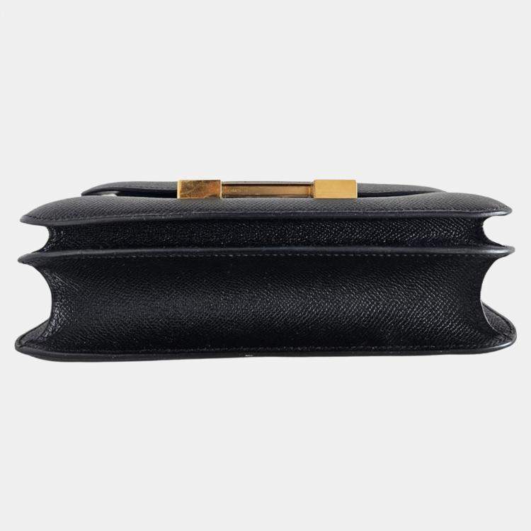 Pre Owned Hermes Black Epsom Leather Constance 24 Shoulder Bag