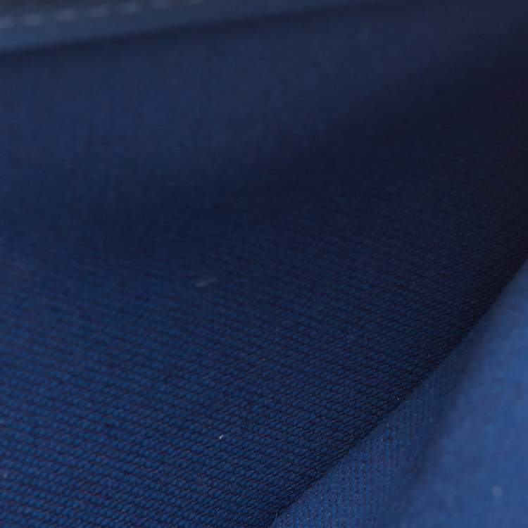 Pre Owned Hermes Herbag Zip 31 Mykonos/Bleu Saphir Canvas and Vache Hunter Leather Bag