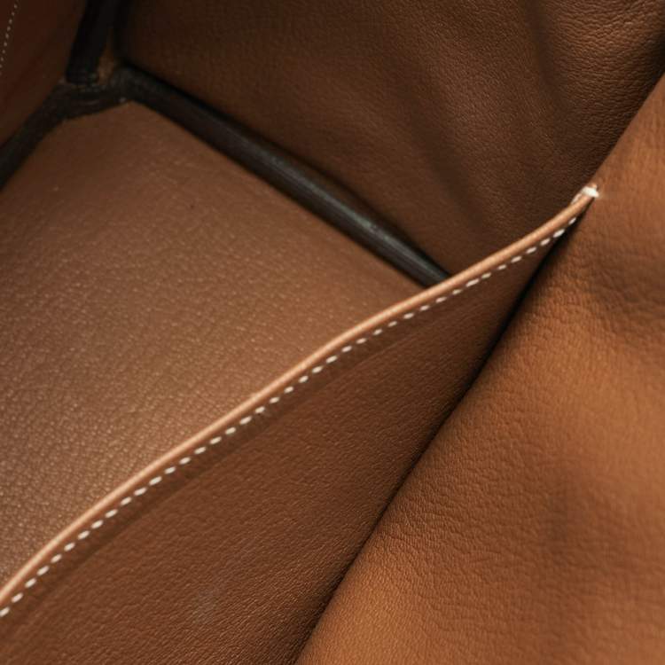 Pre Owned حقيبة هيرمس بيركين 30 جلد توغو ذهبي إكسسوار مطلي بلاديوم