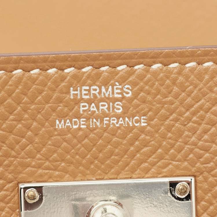 Pre Owned Hermes Kelly Longue Gold Epsom Leather Long Wallet