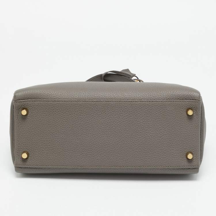 Pre Owned  Hermès Kelly Retourne 28 Gold Finish Etain Togo Leather Bag