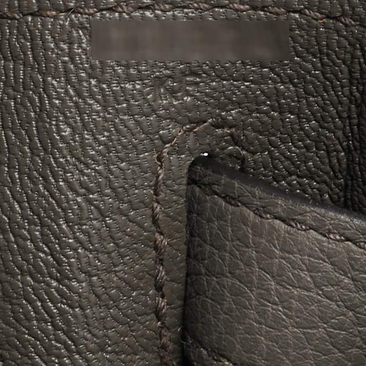 Pre Owned  Hermès Kelly Retourne 28 Gold Finish Etain Togo Leather Bag