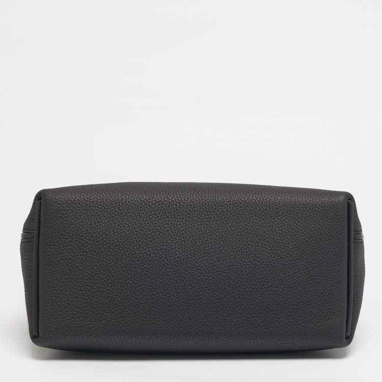 Pre Owned Hermès 24/24 29 Electrum Noir Matte Alligator and Togo Leather Bag