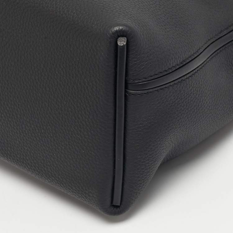 Pre Owned Hermès 24/24 29 Electrum Noir Matte Alligator and Togo Leather Bag