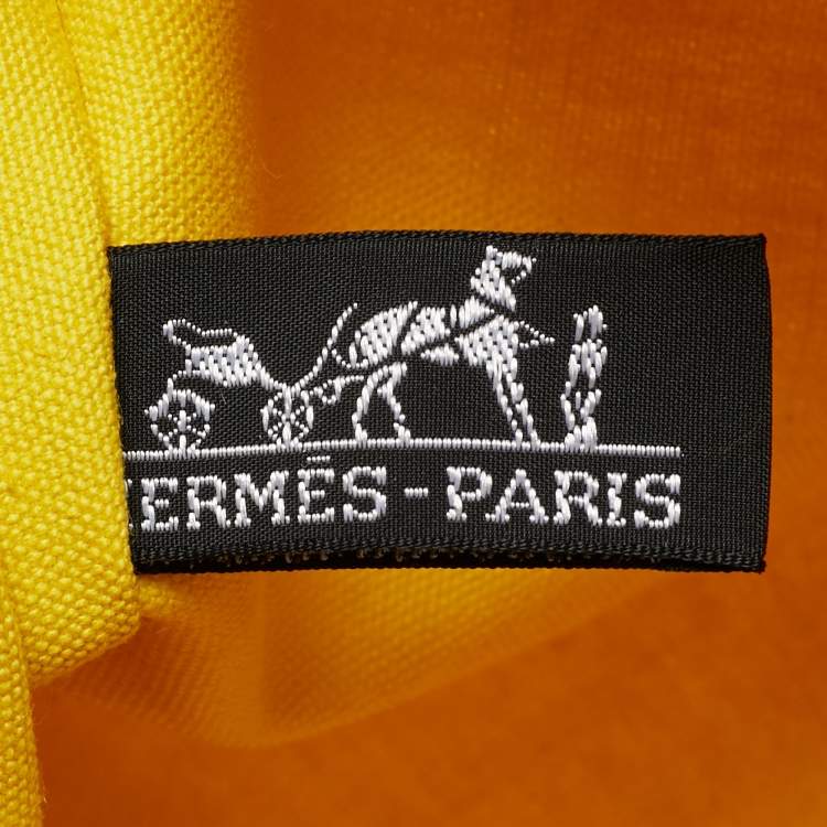 مملوكة مسبقًا Hermès Bora Bora GM Yellow Canvas Pouch