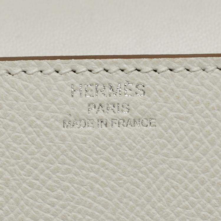 Pre Owned Hermès Della Cavalleria Elan Gris Pale Epsom Leather Shoulder Bag