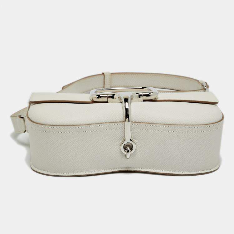 Pre Owned Hermès Della Cavalleria Elan Gris Pale Epsom Leather Shoulder Bag