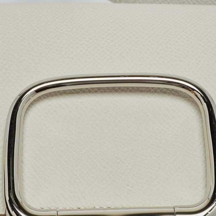 Pre Owned Hermès Della Cavalleria Elan Gris Pale Epsom Leather Shoulder Bag