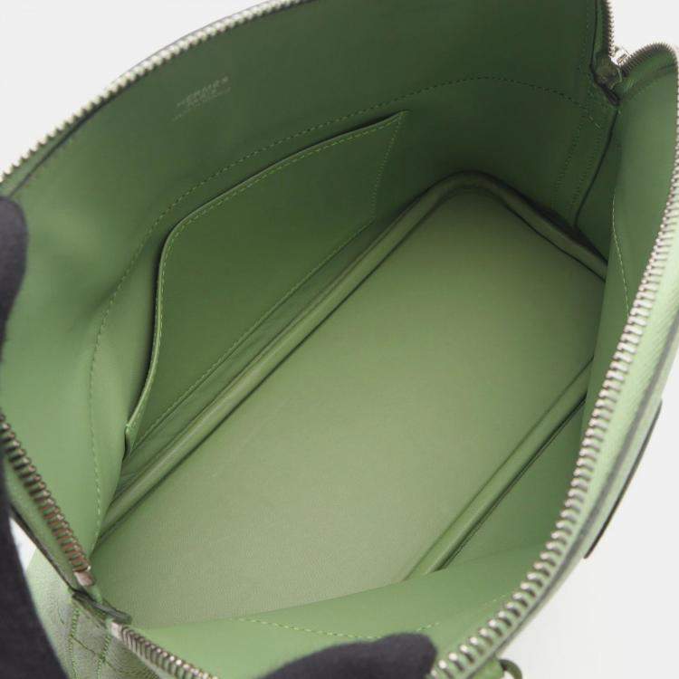 Pre Owned Hermes Bolide 27 Vert Criquet Epsom Leather Shoulder Bag