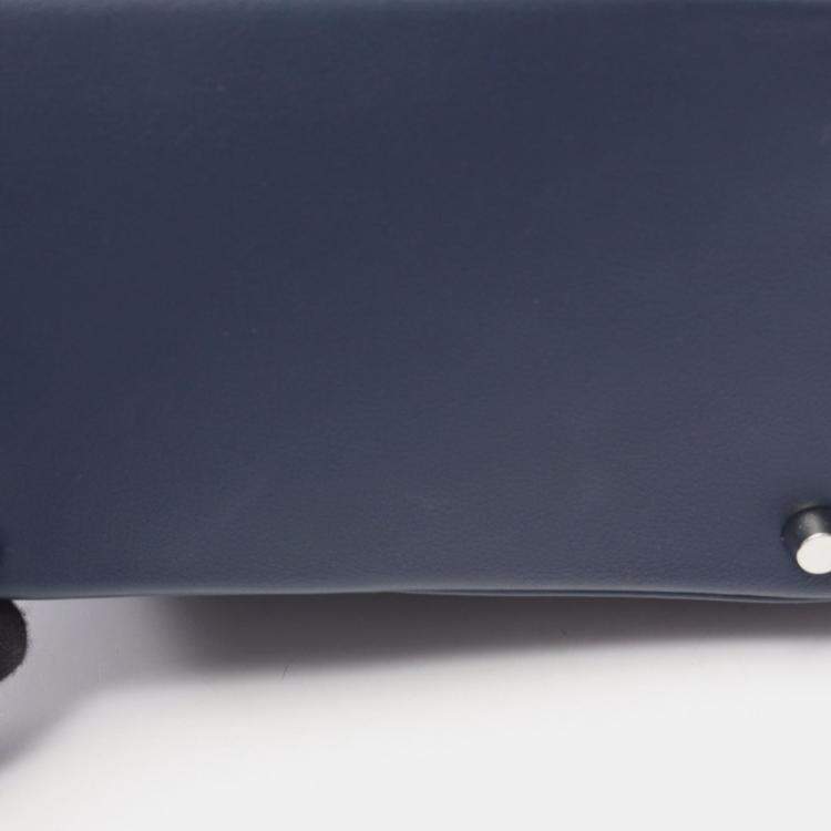 Pre Owned Hermes Lindy Mini Navy Blue Swift Leather Shoulder Bag