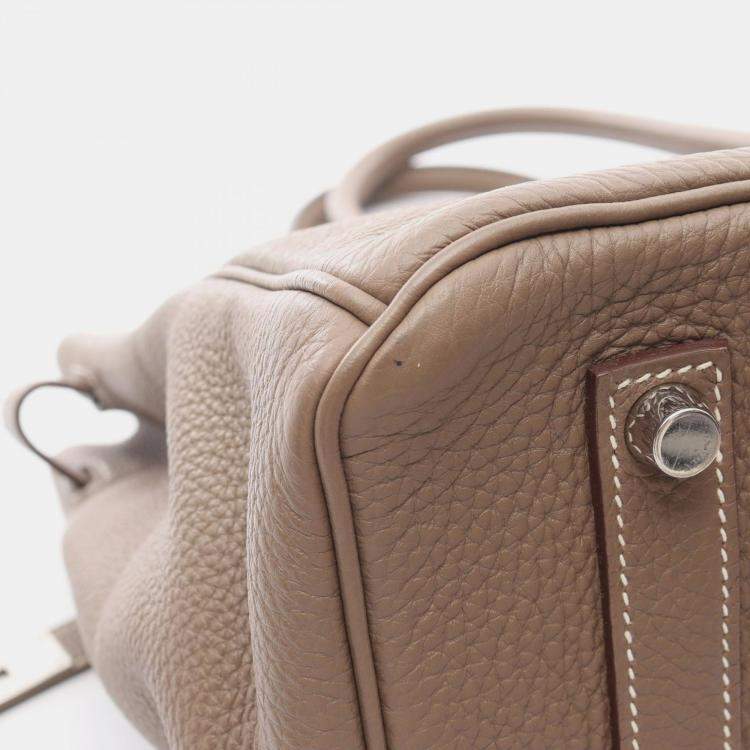 Pre Owned Hermes Birkin 35 Etoupe Togo Leather Handbag