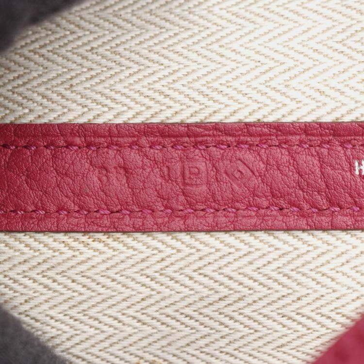 Pre Owned Hermes Garden Party 36 Purple Tone Negonda Leather Tote Bag